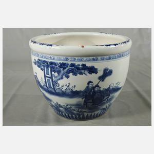 Sehr große Fish Bowl "Gelehrte im Palastgarten"