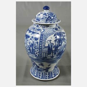 Paar große Deckelvasen