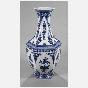 Große facettierte Balustervase