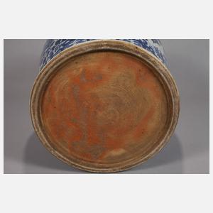 Sehr große Deckelvase "Phönixe im Schatten des Wutong-Baumes"