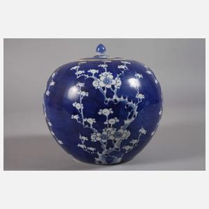 Paar Kugelvasen "Die Pflaumenblüte kündet vom Frühling"