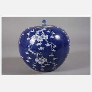 Paar Kugelvasen "Die Pflaumenblüte kündet vom Frühling"