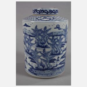 Paar Teezylinder mit Deckel