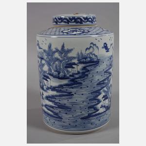 Paar Teezylinder mit Deckel