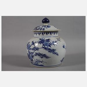 Paar Deckeltöpfe im Kangxi-Stil