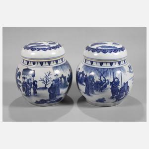 Paar Rundtöpfe "Ausflug in den südlichen Garten"