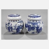 Paar Rundtöpfe "Ausflug in den südlichen Garten"111