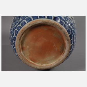 Paar riesige chinesische Fischtöpfe