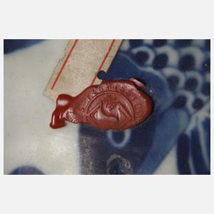 Paar riesige chinesische Fischtöpfe