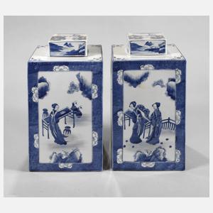 Paar eckige Teacaddys