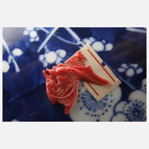 Paar Pflaumenblüten-Rouleauvasen