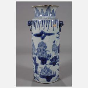 Paar Löwenkopf-Rouleauvasen