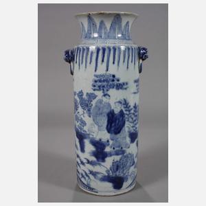 Paar Löwenkopf-Rouleauvasen