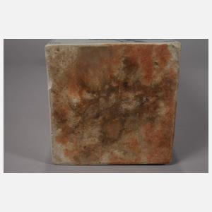 Drei große eckige Flaschenvasen "Chrysanthemenschau"