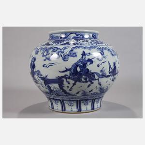 Yuan-Schultertopf mit Deckel