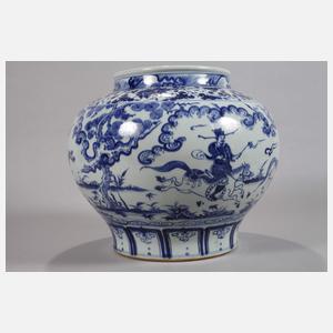 Yuan-Schultertopf mit Deckel