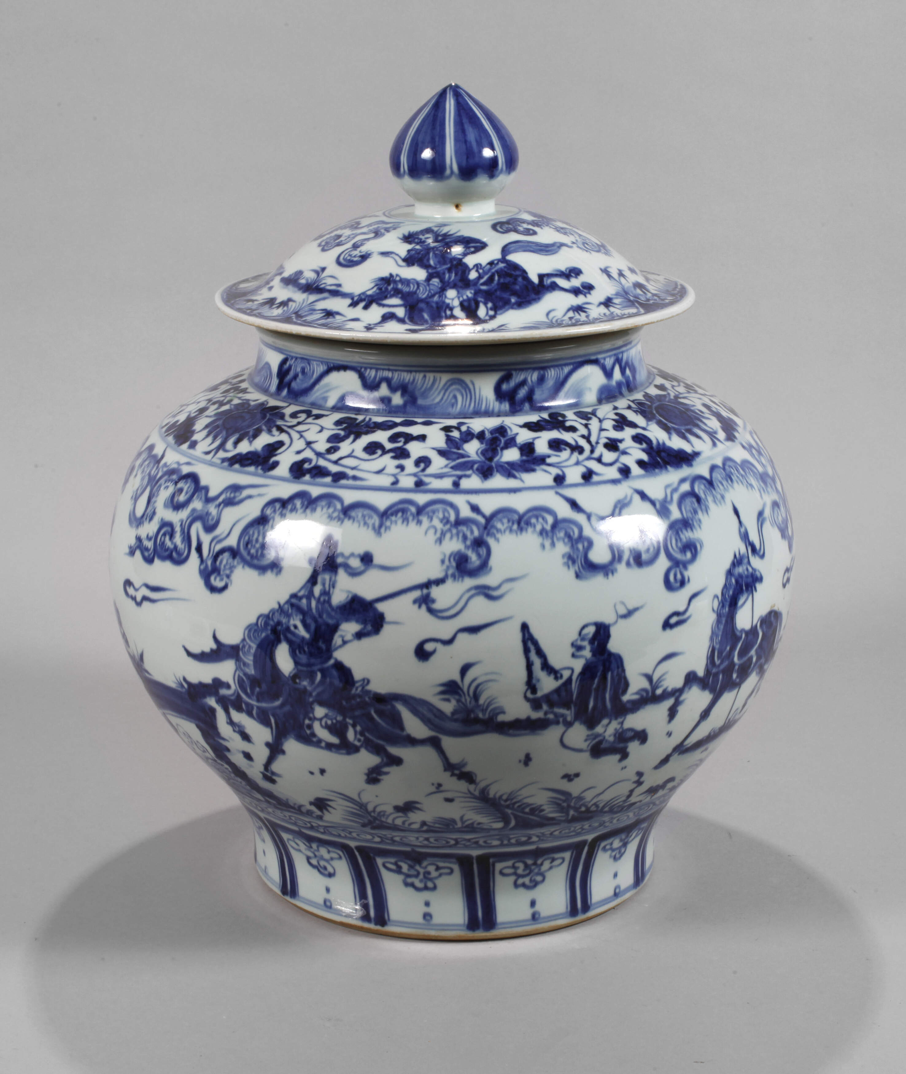 Yuan-Schultertopf mit Deckel