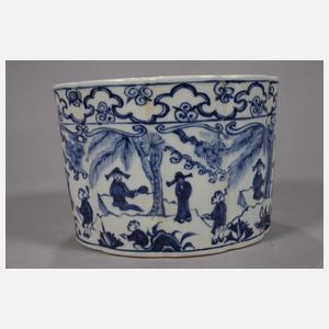 Paar Chrysanthemen-Cachepots