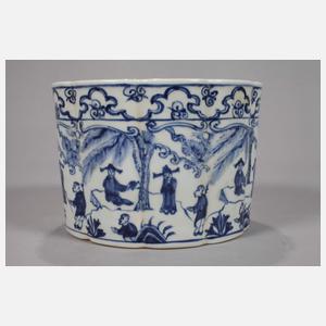 Paar Chrysanthemen-Cachepots