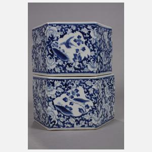 Paar facettierte Cachepots