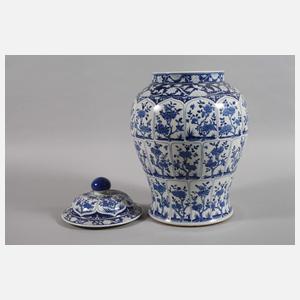 Paar große Deckelvasen