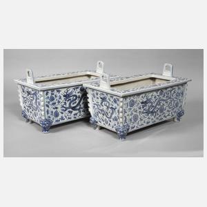 Paar seltene Fangding-Cachepots