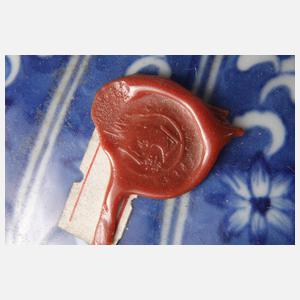 Paar große Deckelvasen "Enten im sommerlichen Lotosteich"