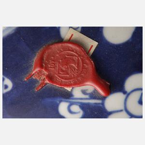 Paar Pflaumenblüten-Deckelvasen