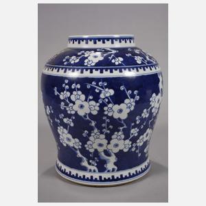 Paar Pflaumenblüten-Deckelvasen