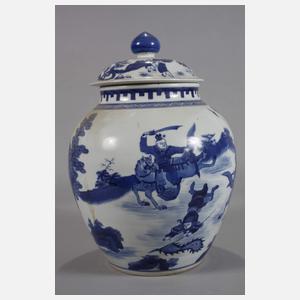 Paar große Deckelvasen