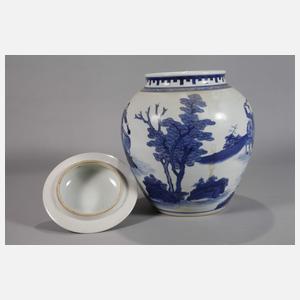 Paar große Deckelvasen