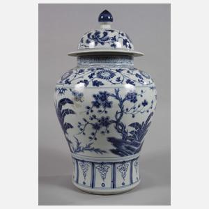 Deckelvase "Kiefer, Bambus, Pflaume und Banane"