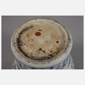 Deckelvase "Kiefer, Bambus, Pflaume und Banane"