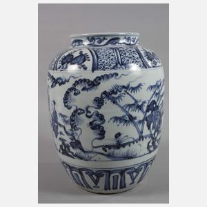 Große Schultervase "Die 7 Weisen im Bambushain"