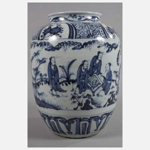 Große Schultervase "Die 7 Weisen im Bambushain"