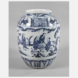 Große Schultervase "Die 7 Weisen im Bambushain"