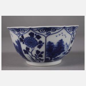 Paar fein bemalte Teeschalen