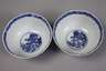 Paar fein bemalte Teeschalen