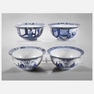 Vier Klapmuts-Schalen