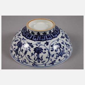 Blütenschale mit acht buddhistischen Symbolen