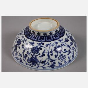 Blütenschale mit acht buddhistischen Symbolen