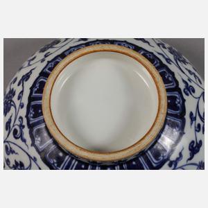 Blütenschale mit acht buddhistischen Symbolen