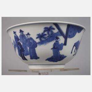 Paar fein bemalte große Teeschalen