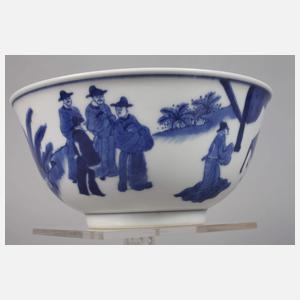 Paar fein bemalte große Teeschalen