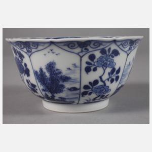 Paar fein bemalte Teeschalen