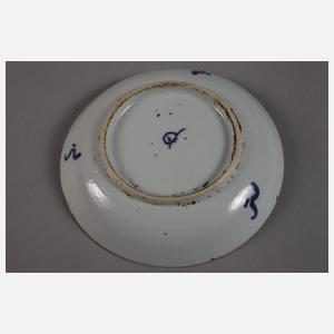 Paar Teller mit Drachenmedaillons