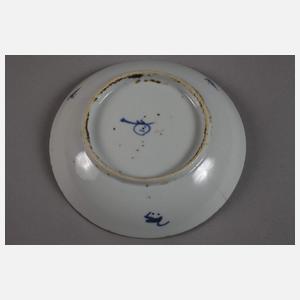 Paar Teller mit Drachenmedaillons