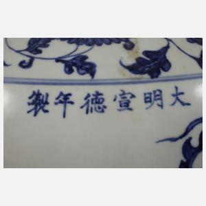 Große Schultervase mit Drachen-Phönix-Medaillons