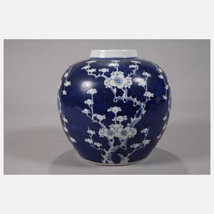 Paar große Pflaumenblüten-Ingwertöpfe