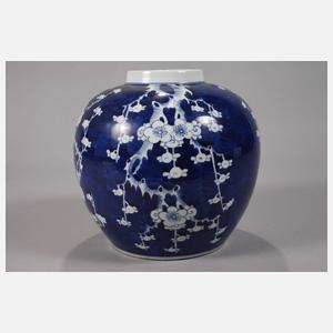 Paar große Pflaumenblüten-Ingwertöpfe